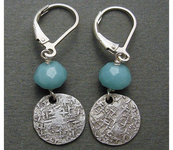 Ian Gibson - Sterling & Amazonite Drop Earrings